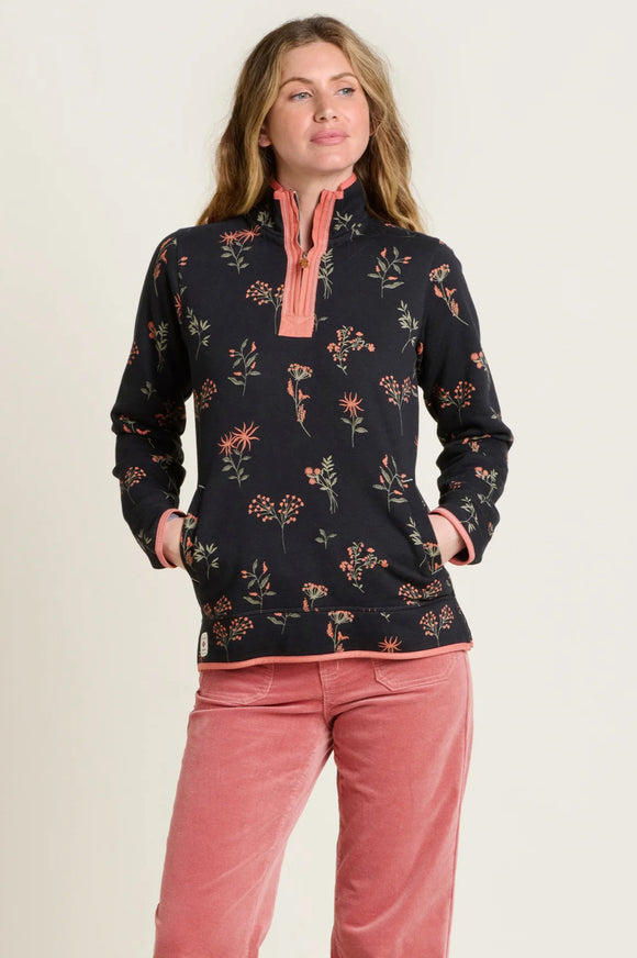 Brakeburn - Printed 1/4 Zip Sweatshirt.