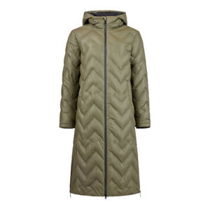 Normann  - Olive Green Technical Down Long Coat