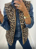 Leopard/Teddy Reversible Waistcoat