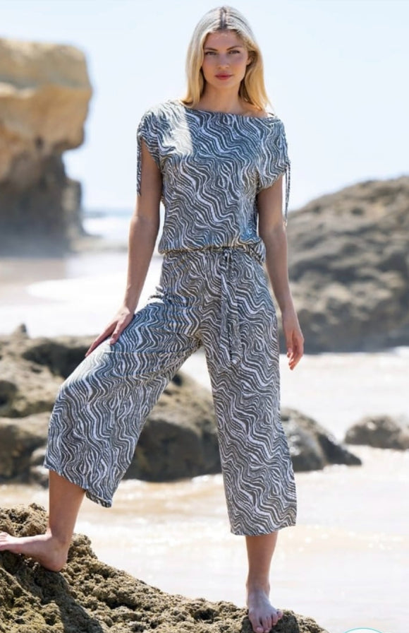 Marble - Wave Crop Trouser