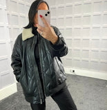 Black Faux Leather Jacket