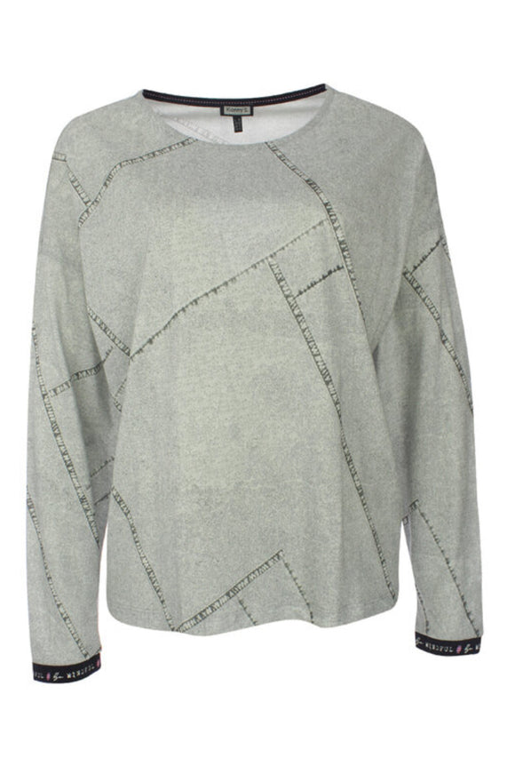 Kenny S - Grey Print L/S Top