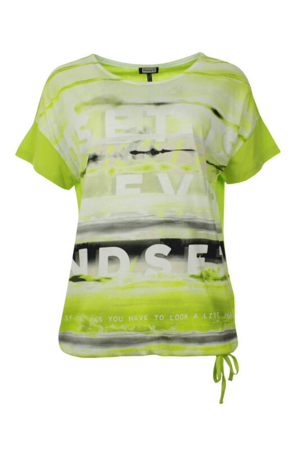 Kenny S - Lime Green 'Wording' Top