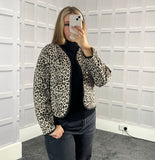 Leopard Print Edge To Edge Jacket