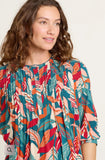 Brakeburn - ‘Evergreen’ Leaves Blouse