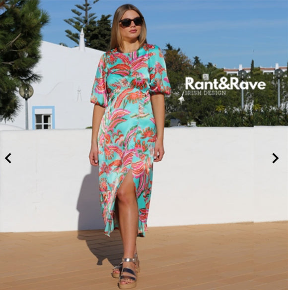 Rant & Rave -'Becca’ Turquoise Dress