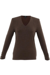 Marble - Chocolate V Neck.  (6402-220)