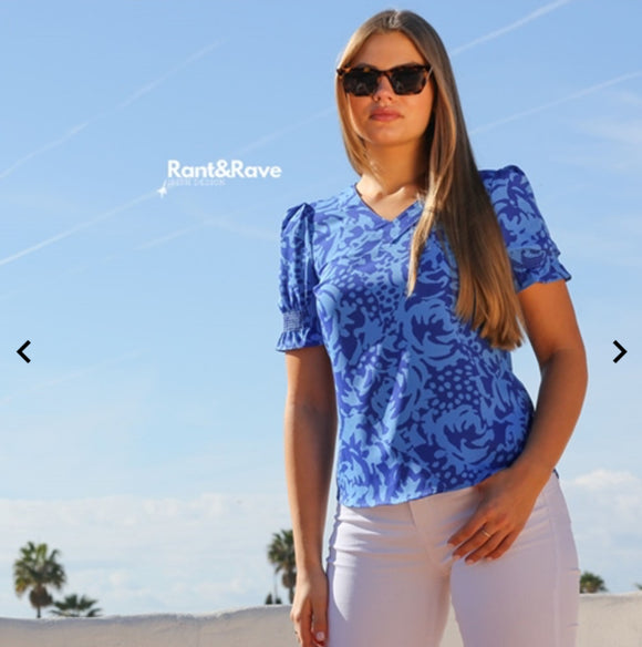 Rant & Rave -'Leanne' Blue Top