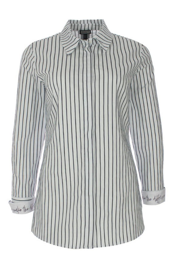 Kenny S - White Striped Shirt