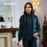 Rant & Rave -'Jill’ Green/Black Blouse