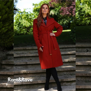 Rant & Rave -'Mary Kate' Rust Coat