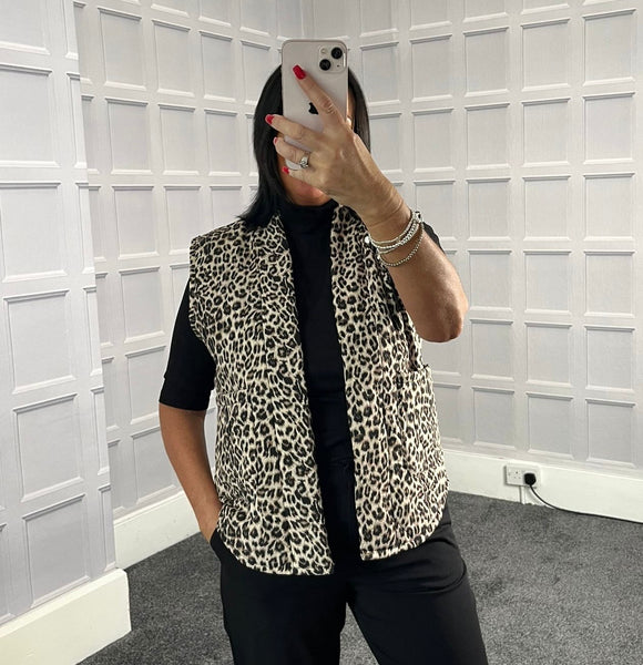 Leopard Print Waistcoat