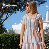 Rant & Rave -'Annie' Orange Dress
